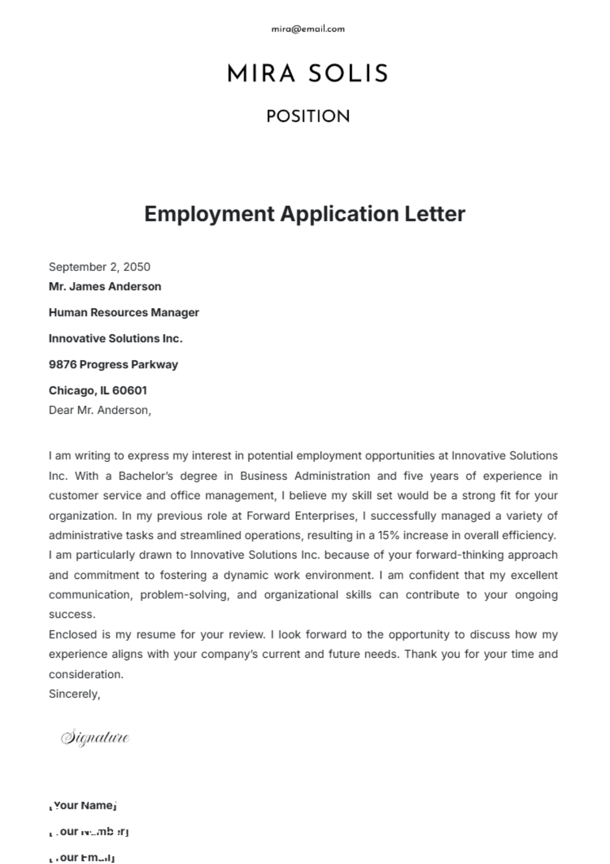 Free Application Letter Templates Editable And Printable Free Application Letter Templates Editable And Printable
