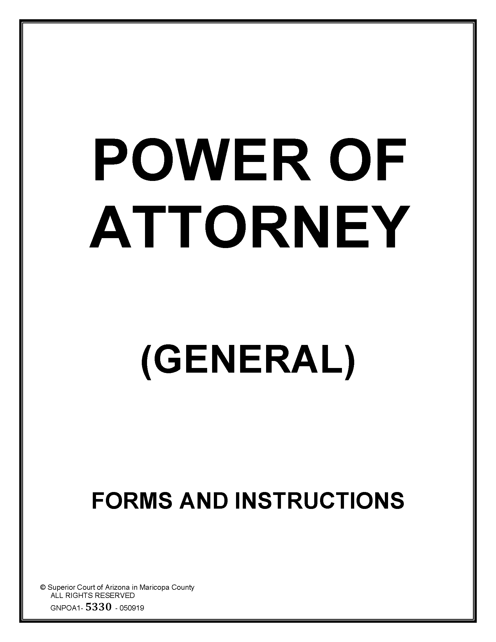 financial power of attorney form