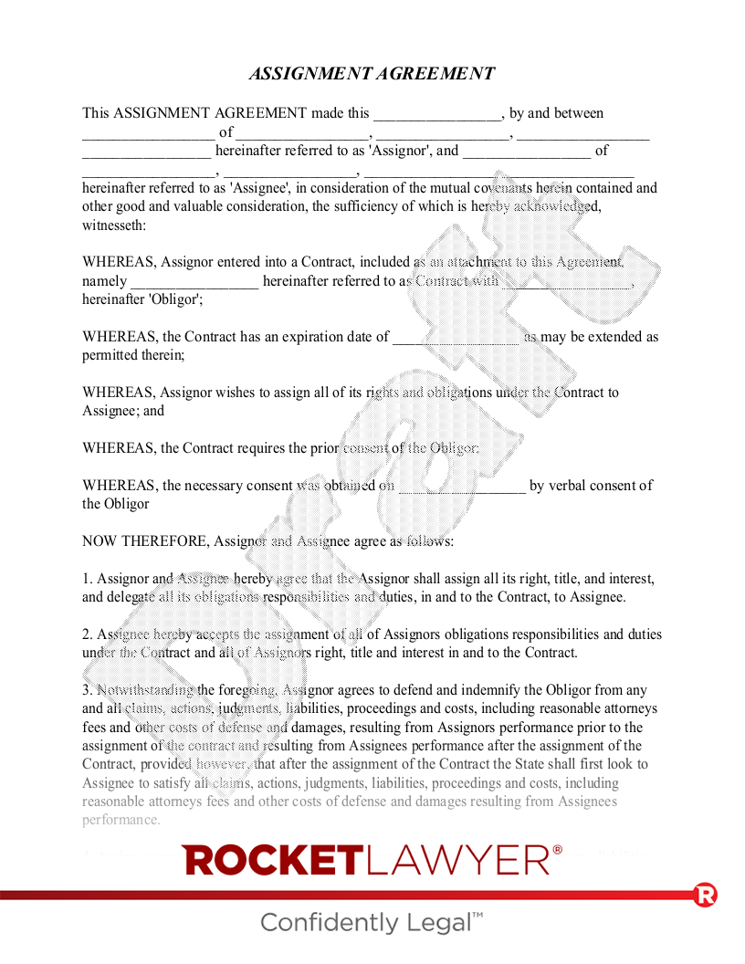 Free Assignment Agreement Template FAQs Rocket Lawyer Free Assignment Agreement Template FAQs Rocket Lawyer