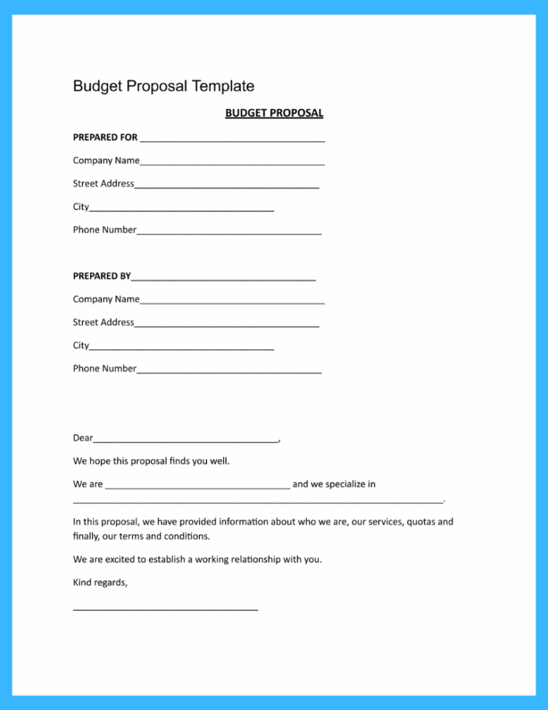 Free Budget Proposal Template To Win More Clients