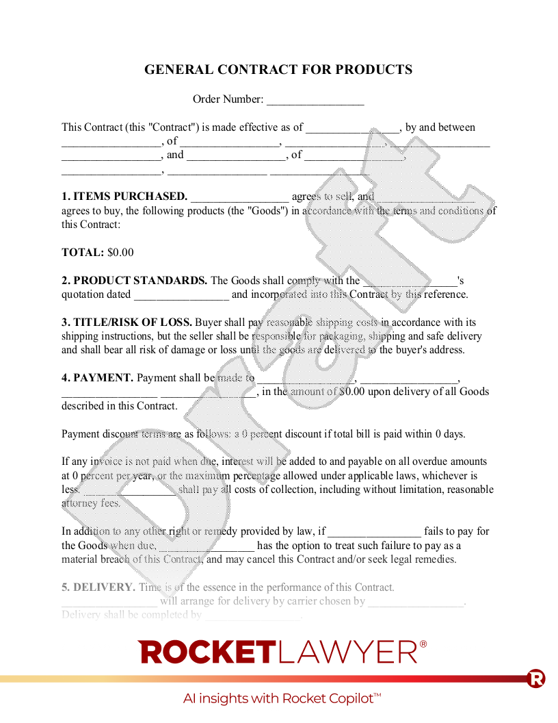 Free Business Contract Free To Print Save Download