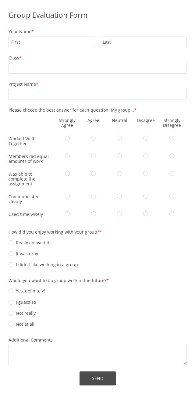 Free Business Evaluation Forms Template 123FormBuilder Free Business Evaluation Forms Template 123FormBuilder