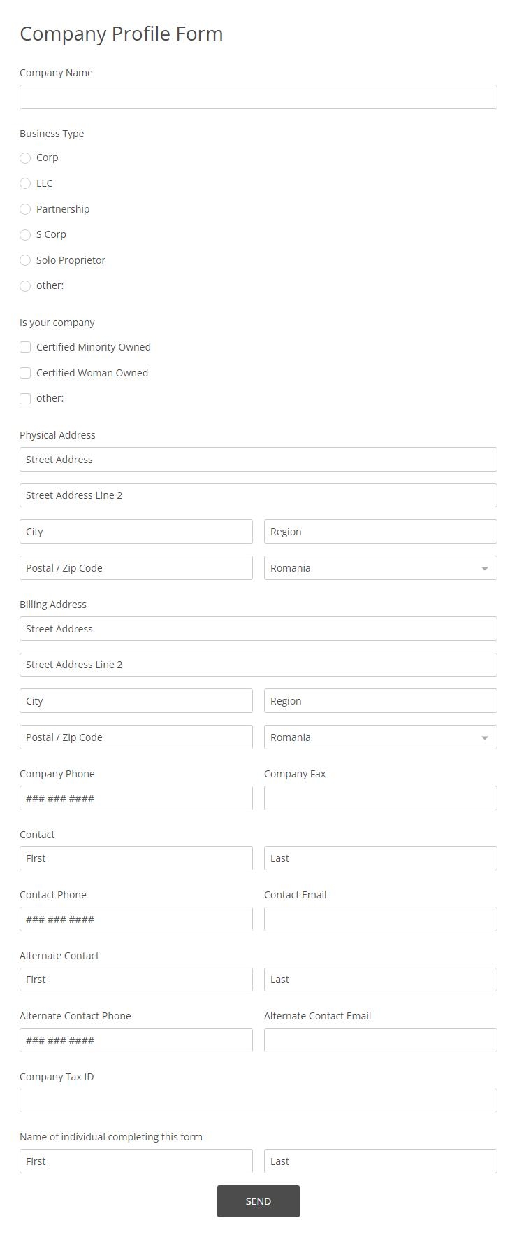 Free Business Forms Form Templates 123FormBuilder