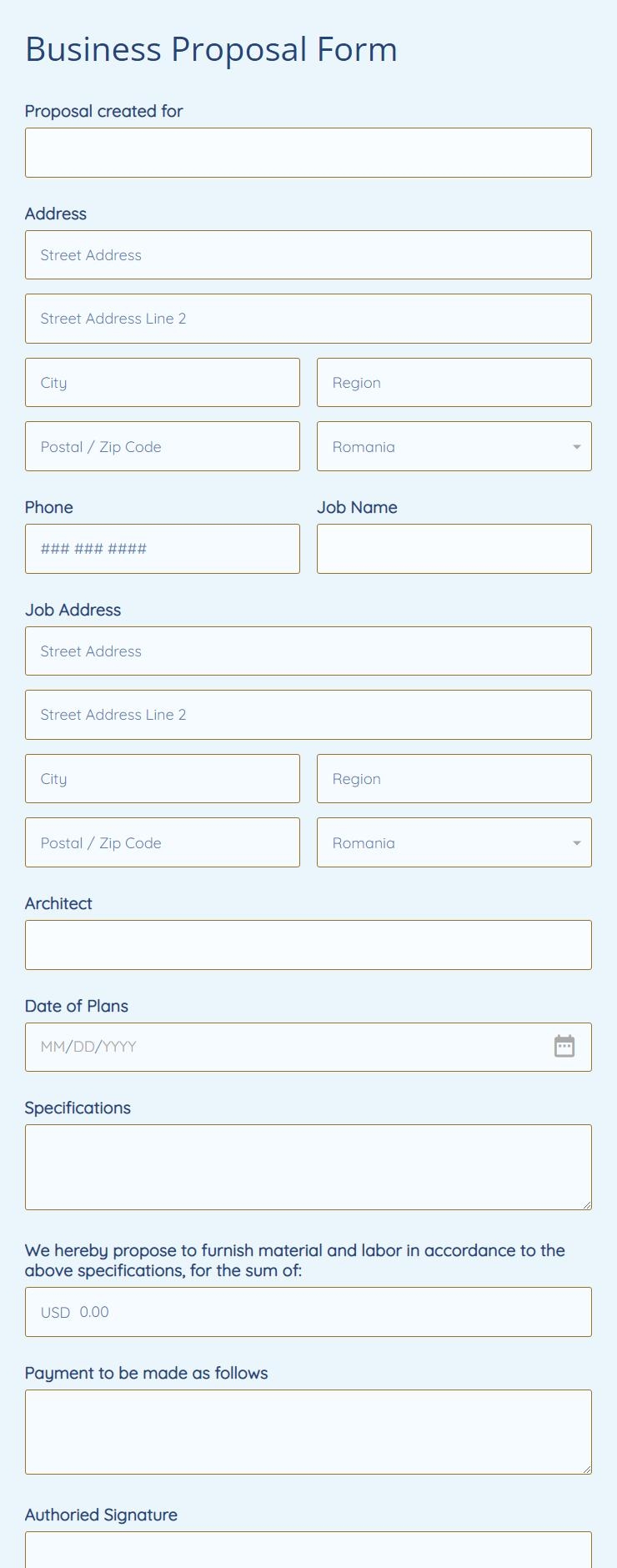 Free Business Forms Form Templates 123FormBuilder