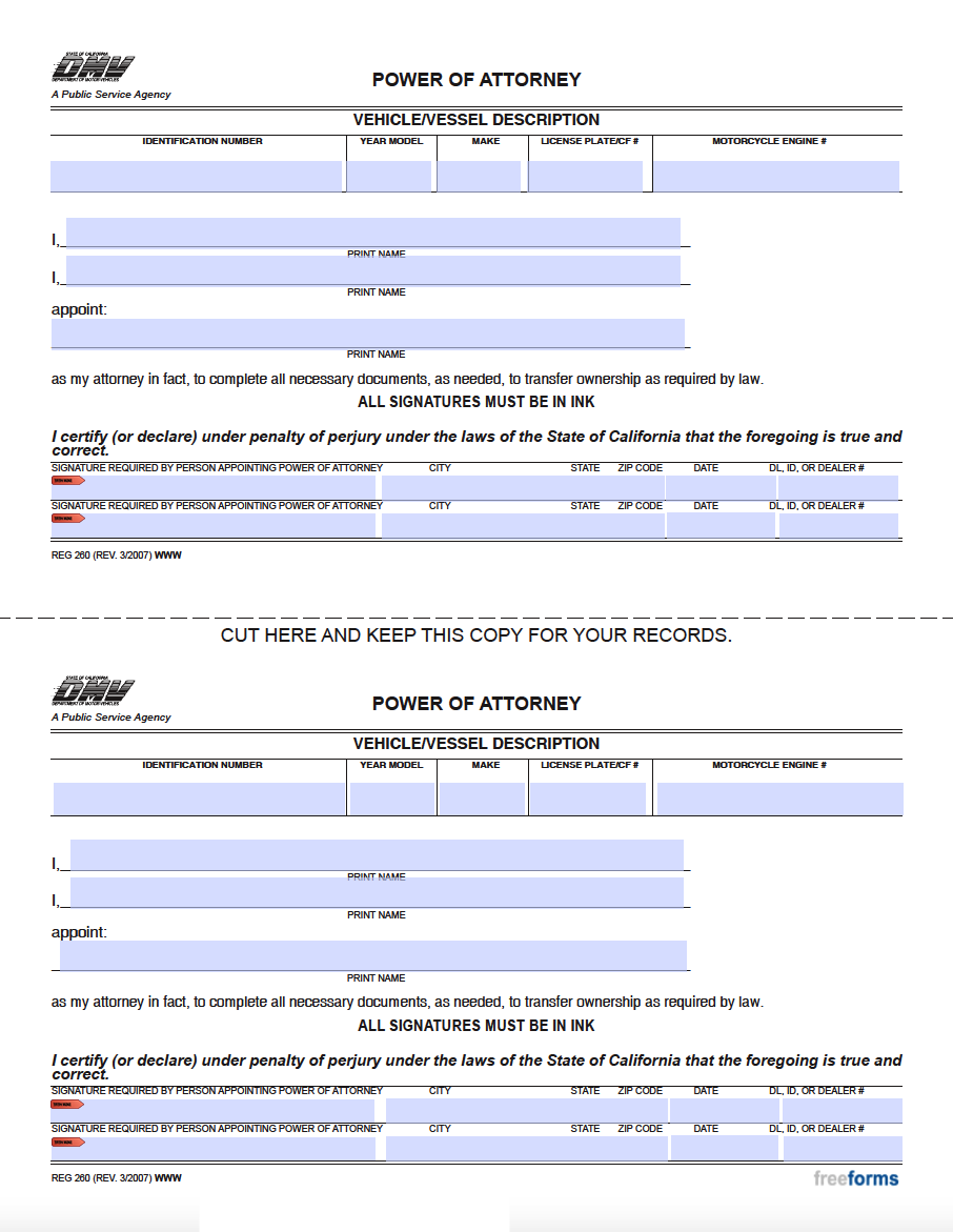 free printable power of attorney form california free printable power of attorney form california