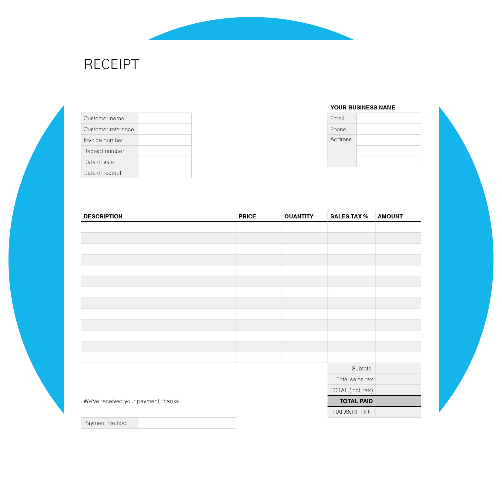 Free Cash Receipt Template Xero US