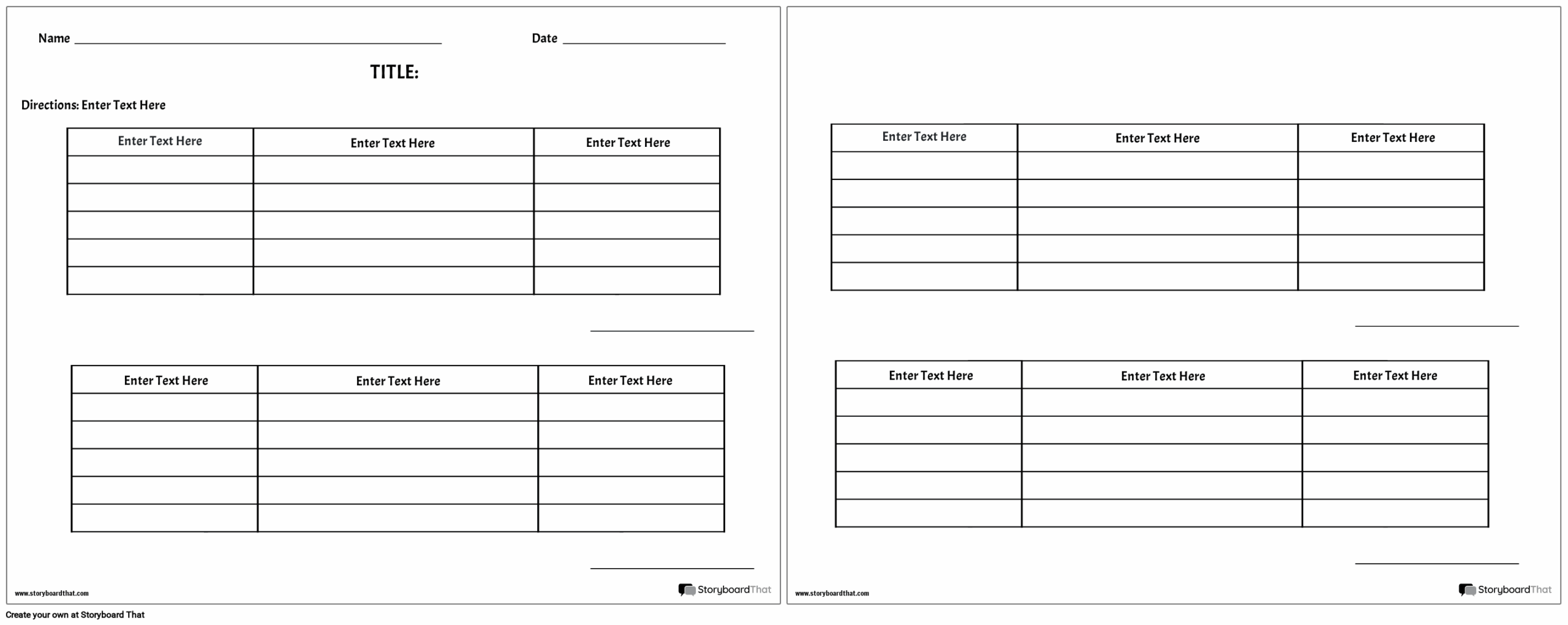 Free Checklist Templates For Students Storyboard That