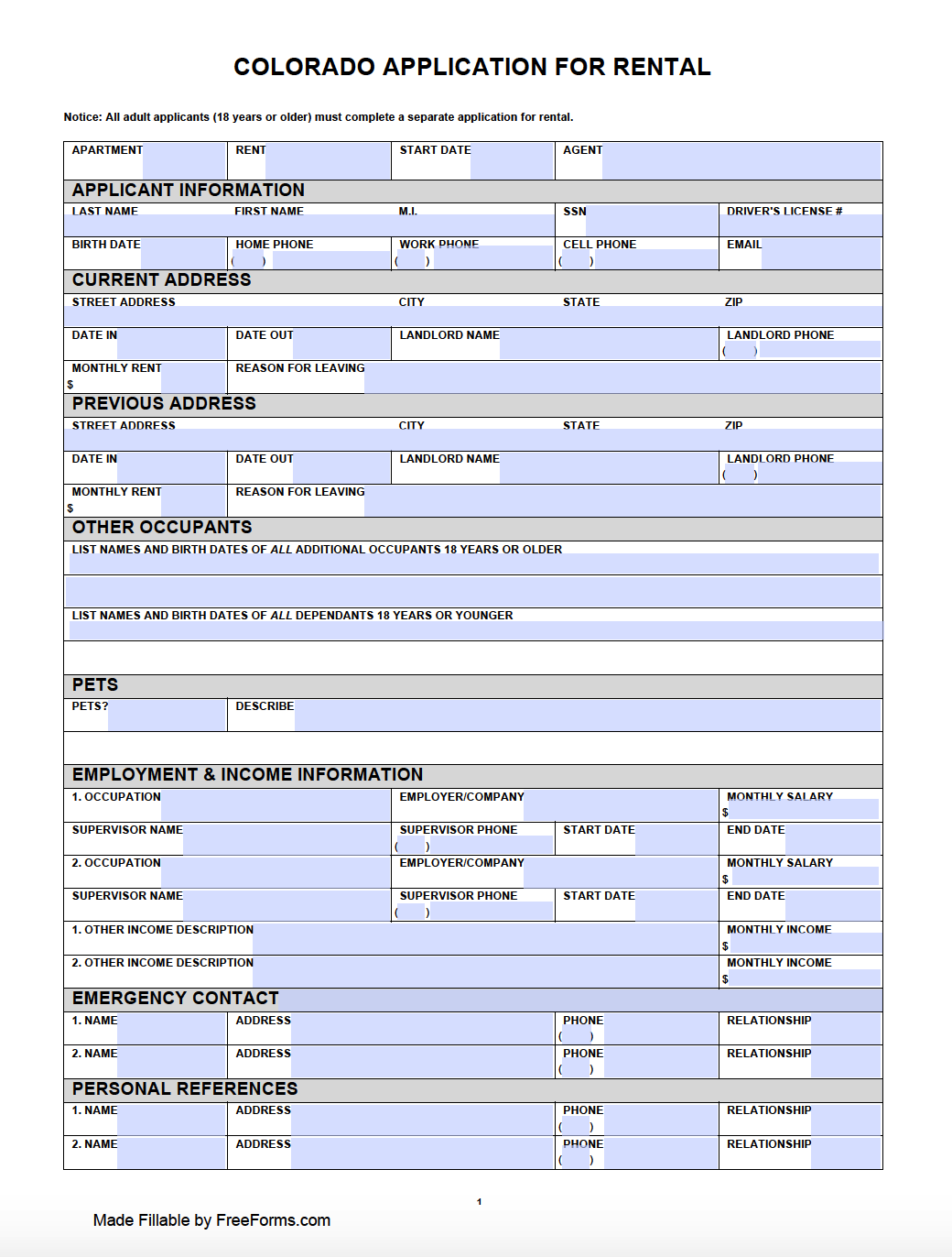 free printable house rental application form free printable house rental application form