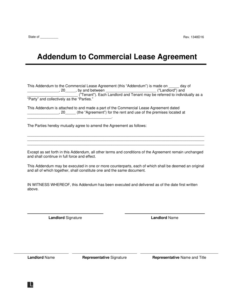 commercial lease agreement form commercial lease agreement form