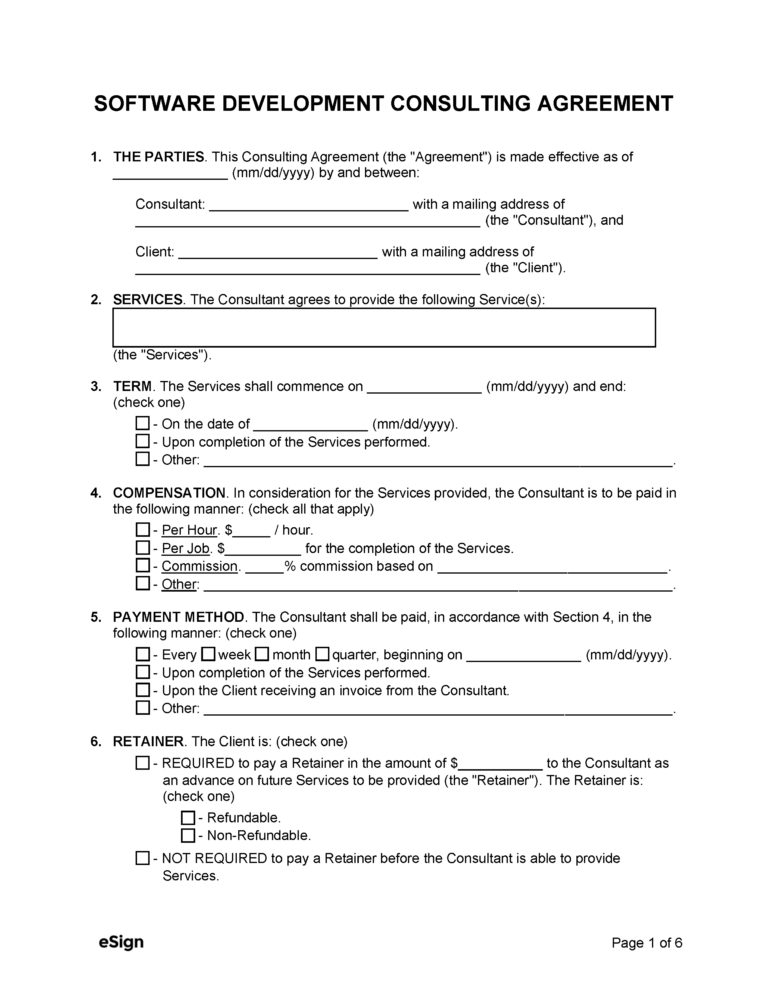 Free Consulting Agreement Templates 24 PDF Word