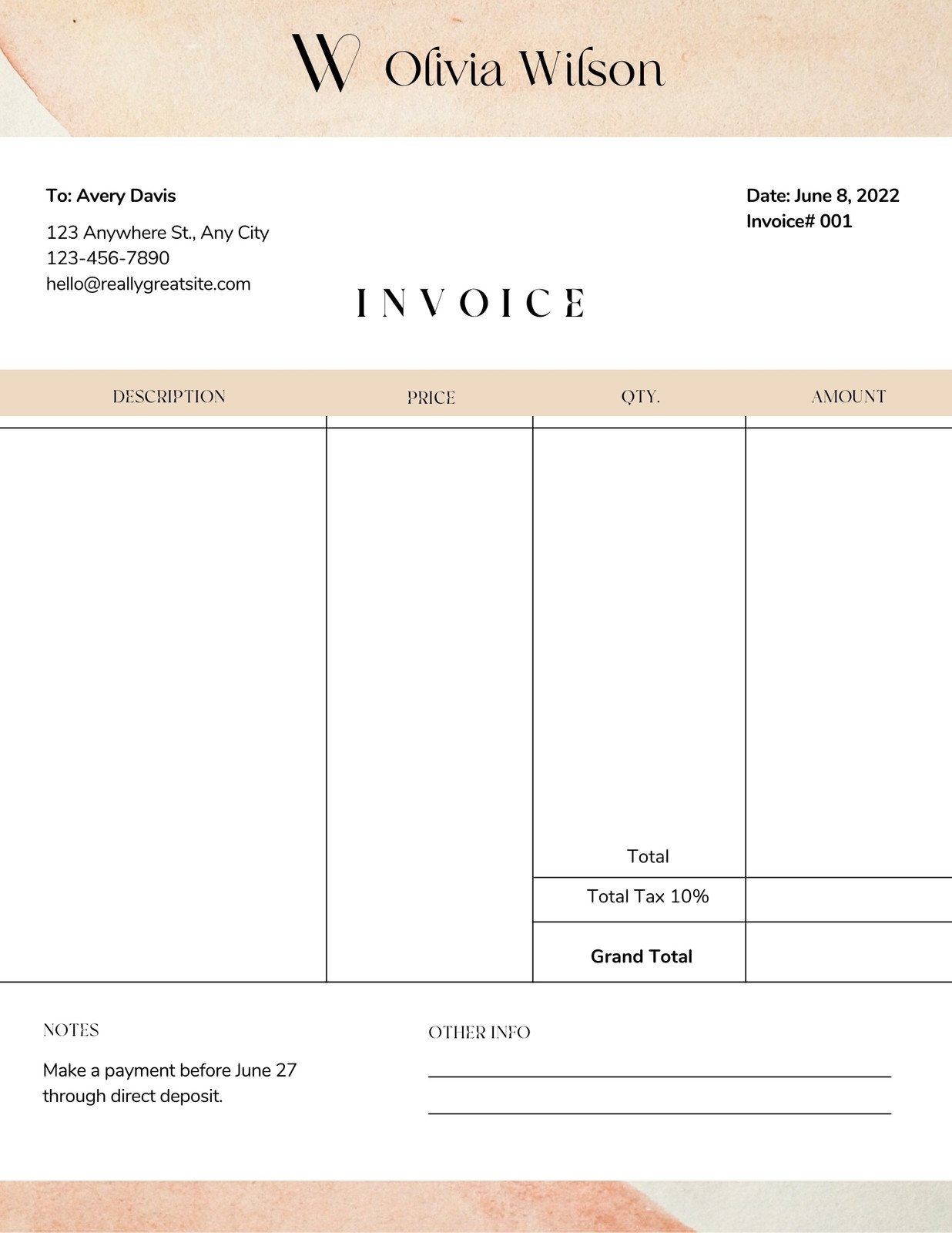 Free Custom Printable Business Invoice Templates Canva Free Custom Printable Business Invoice Templates Canva