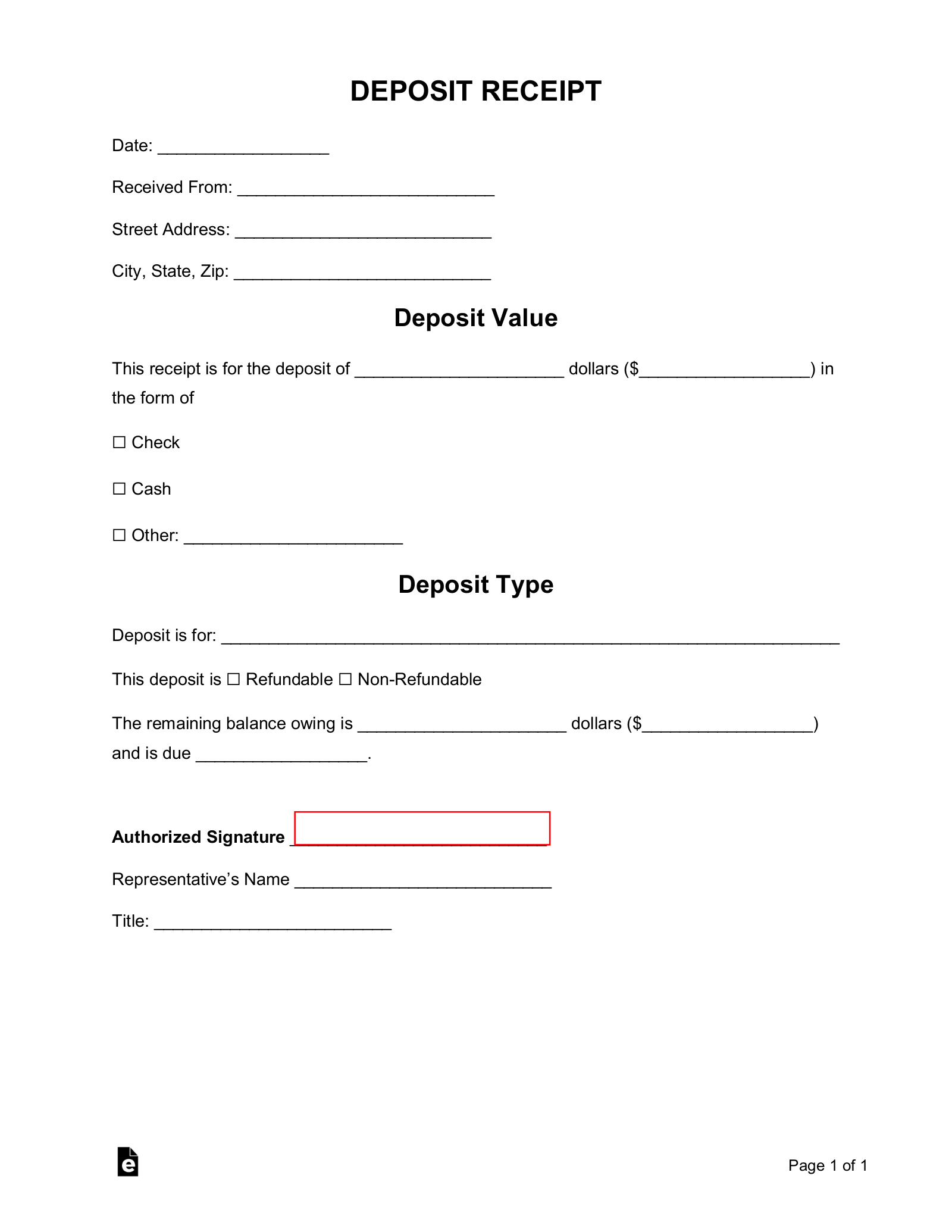 Free Deposit Receipt Templates 10 PDF Word EForms Free Deposit Receipt Templates 10 PDF Word EForms