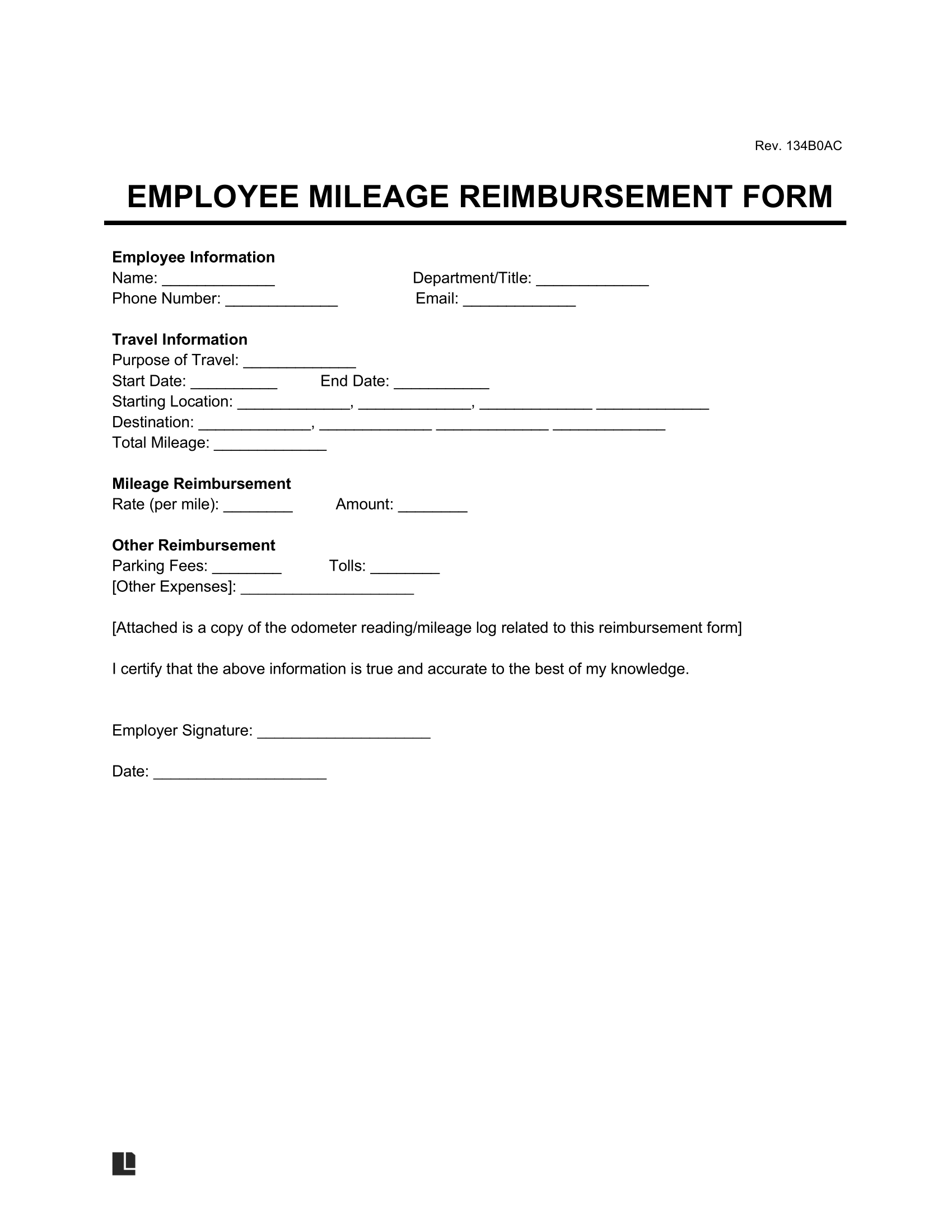 reimbursement form