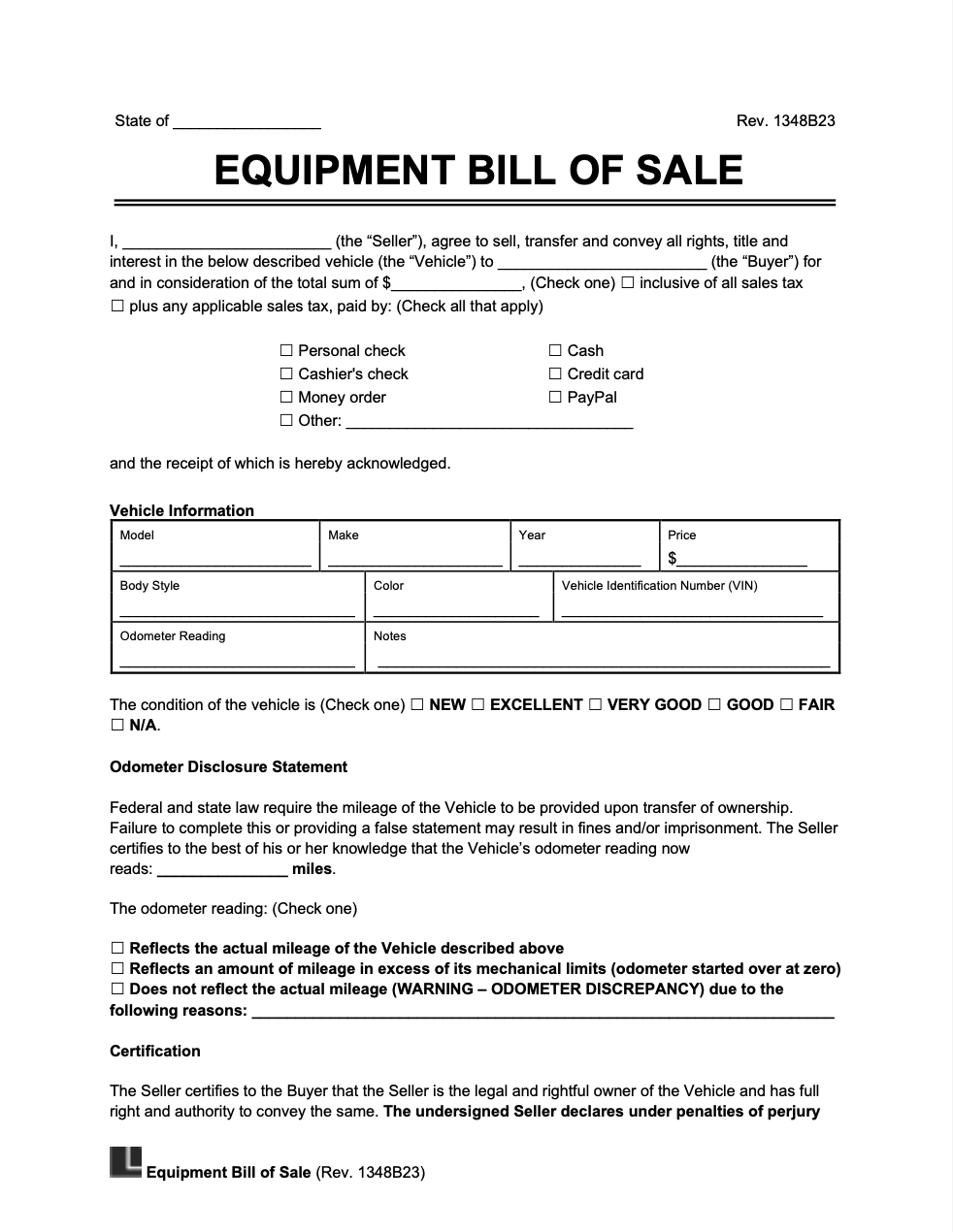 Free Equipment Heavy Farm Bill Of Sale Template PDF Word Free Equipment Heavy Farm Bill Of Sale Template PDF Word