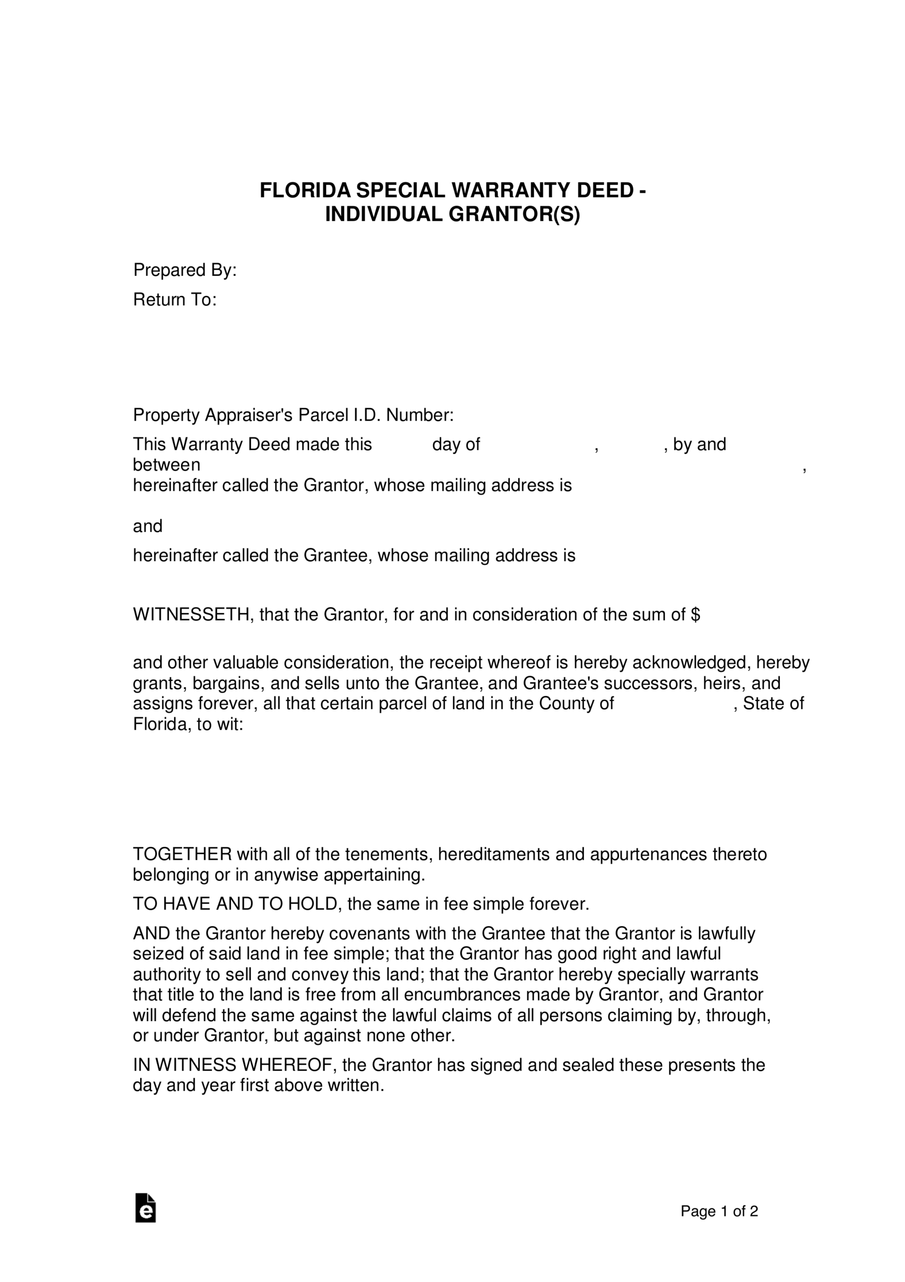 special warranty deed form special warranty deed form