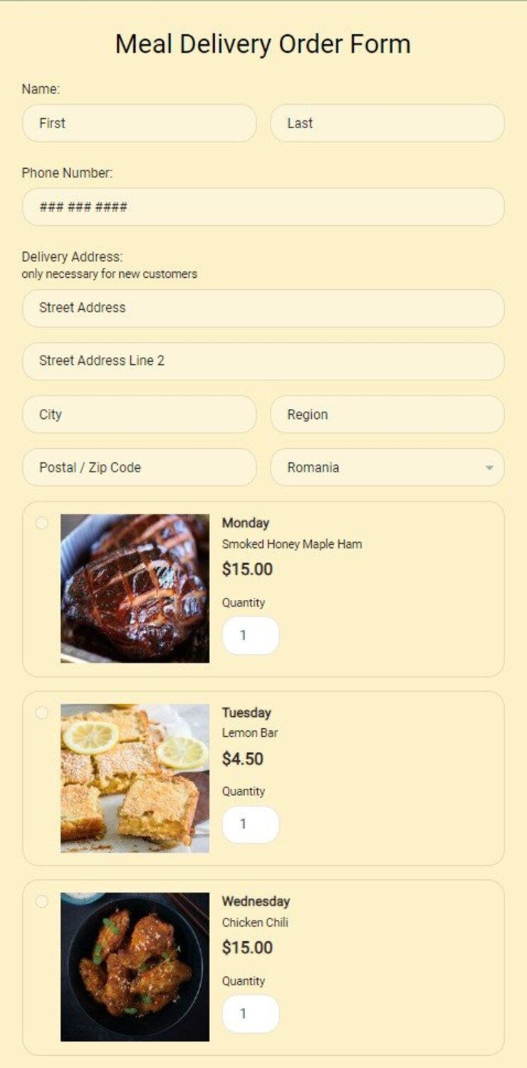 Free Food Order Form Templates 123FormBuilder Free Food Order Form Templates 123FormBuilder