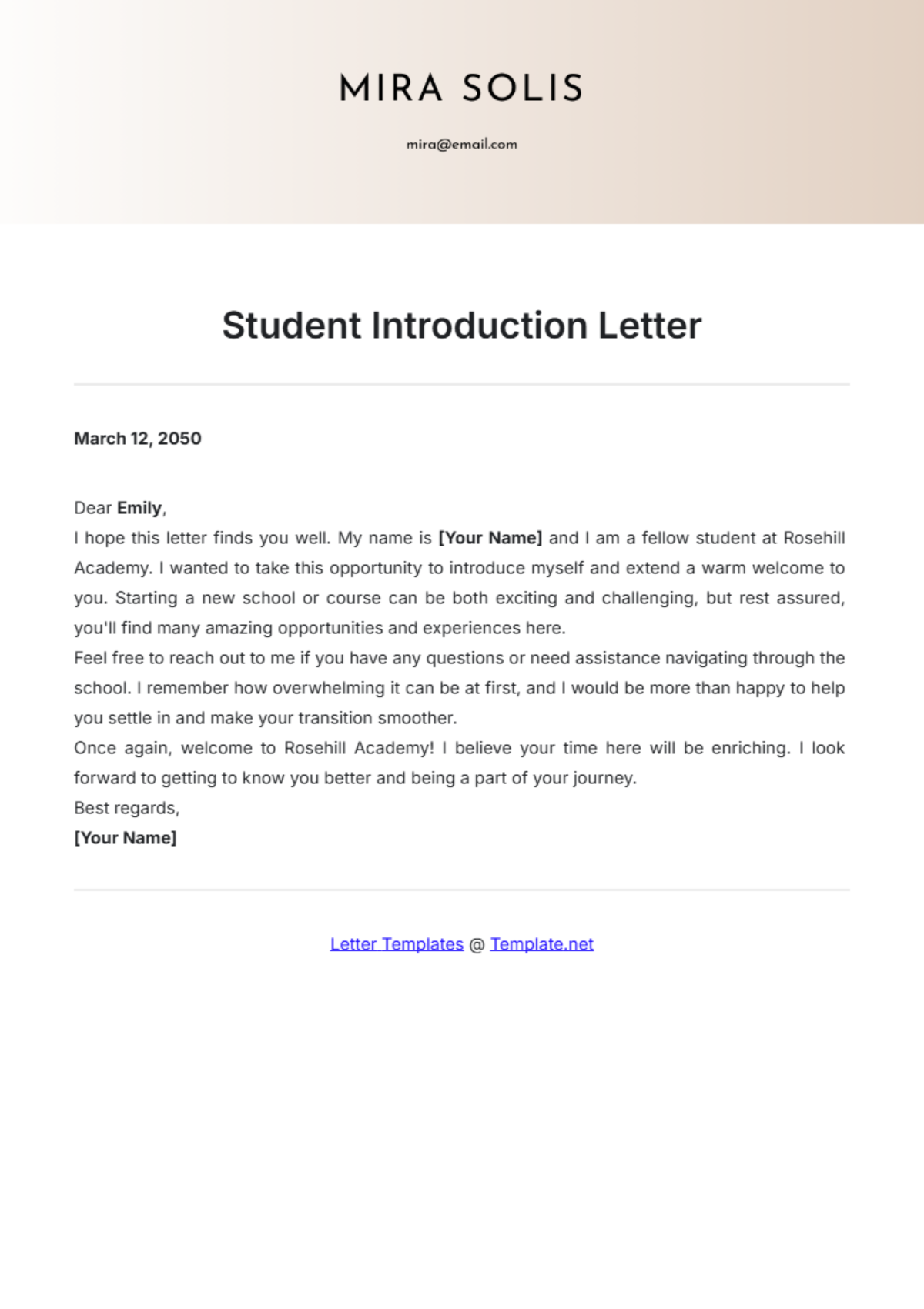letter of introduction