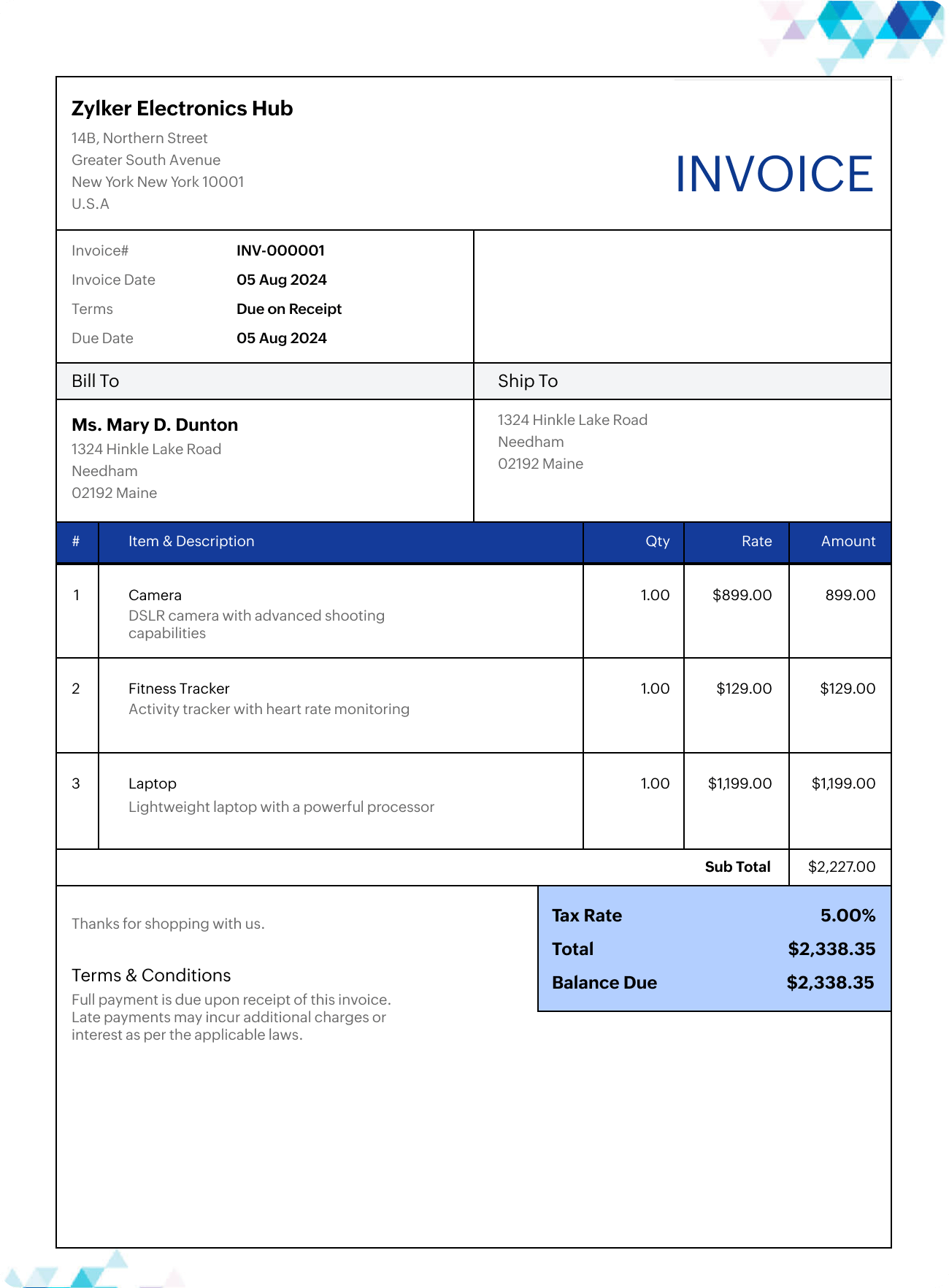 business invoice form business invoice form