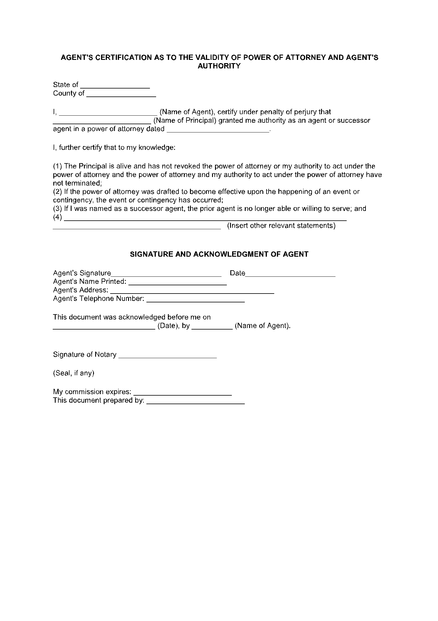 Free Kentucky Power Of Attorney Forms PDF CocoSign