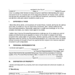 Free Last Will And Testament Will PDF Word EForms
