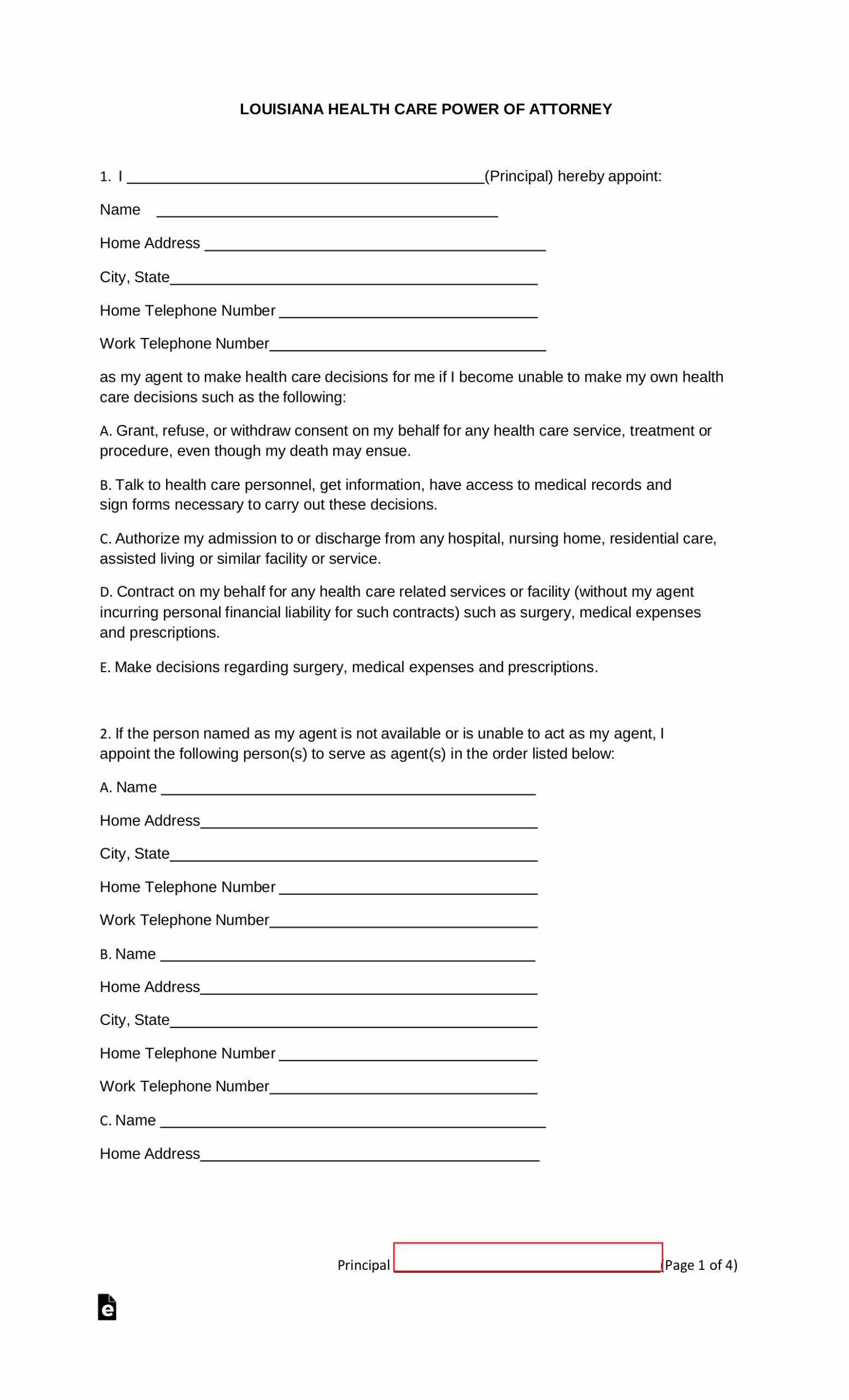 Free Louisiana Power Of Attorney Forms 10 Types PDF Word EForms Free Louisiana Power Of Attorney Forms 10 Types PDF Word EForms