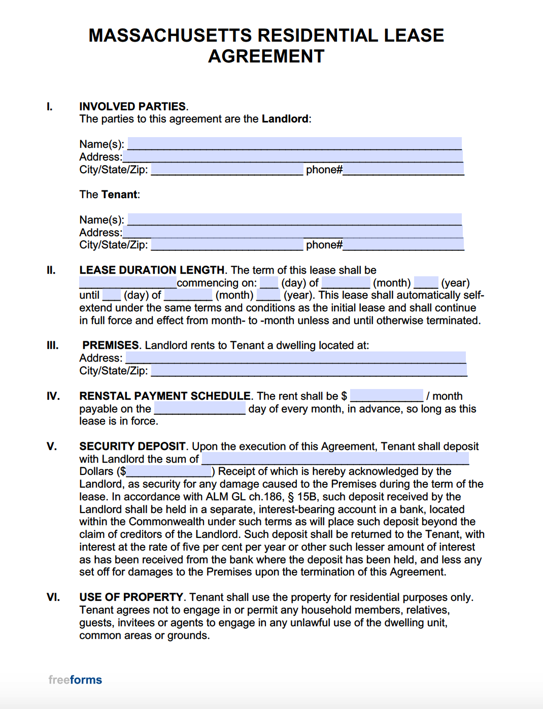 landlord agreement form