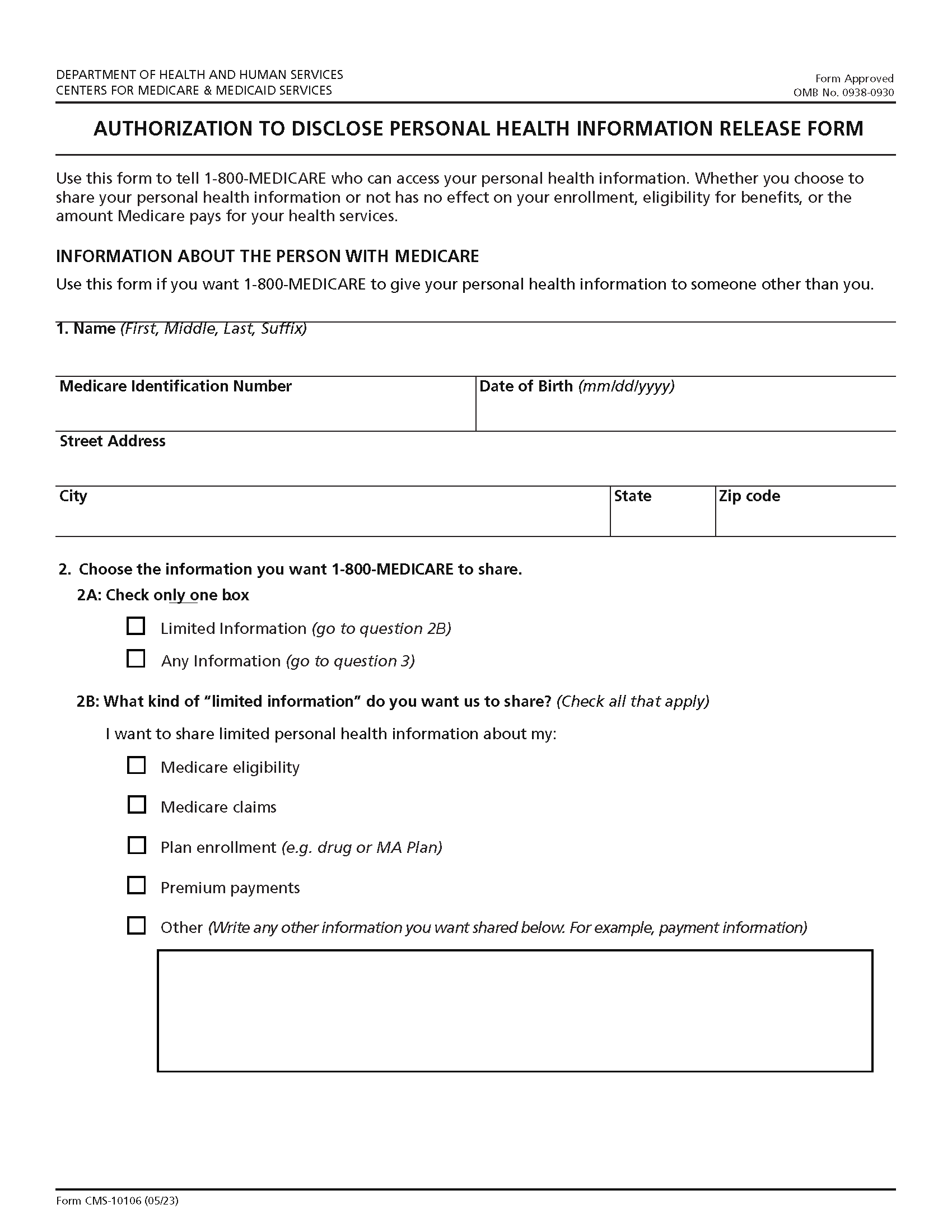 Free Medicare Consent To Release Form PDF