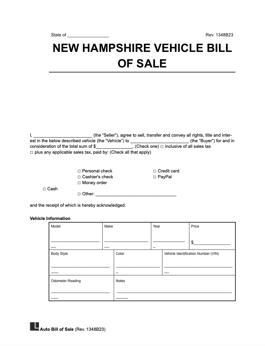 motor vehicle bill of sale motor vehicle bill of sale