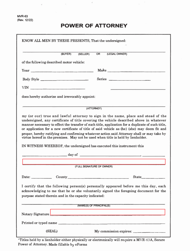 Free North Carolina Power Of Attorney Forms 10 Types PDF Word EForms