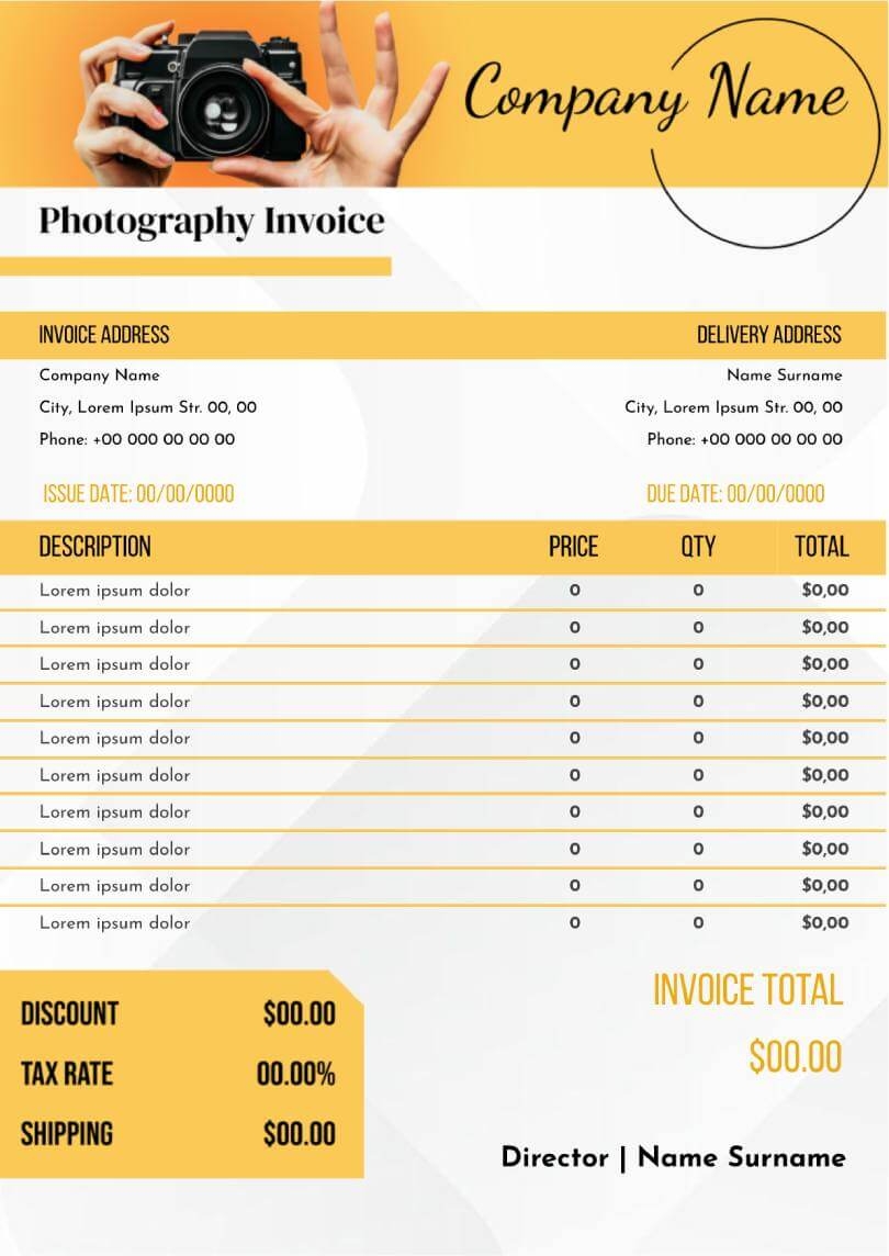 photography invoice photography invoice