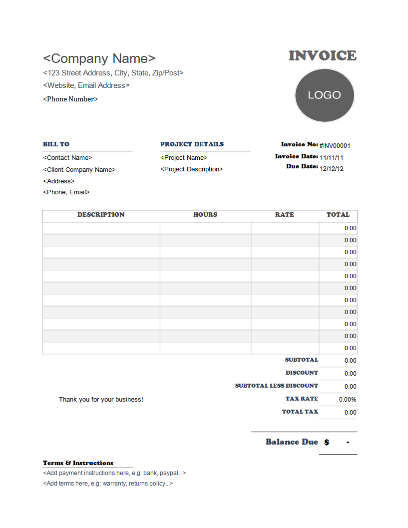 Free Photography Invoice Templates Free Photography Invoice Templates