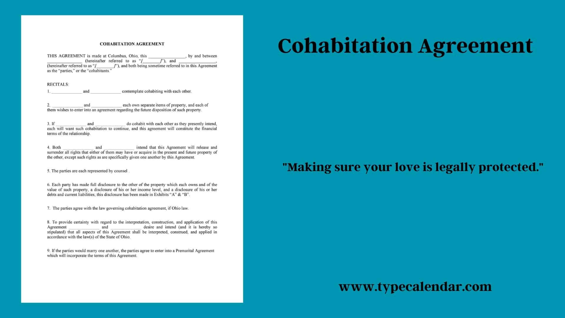 cohabitation agreement