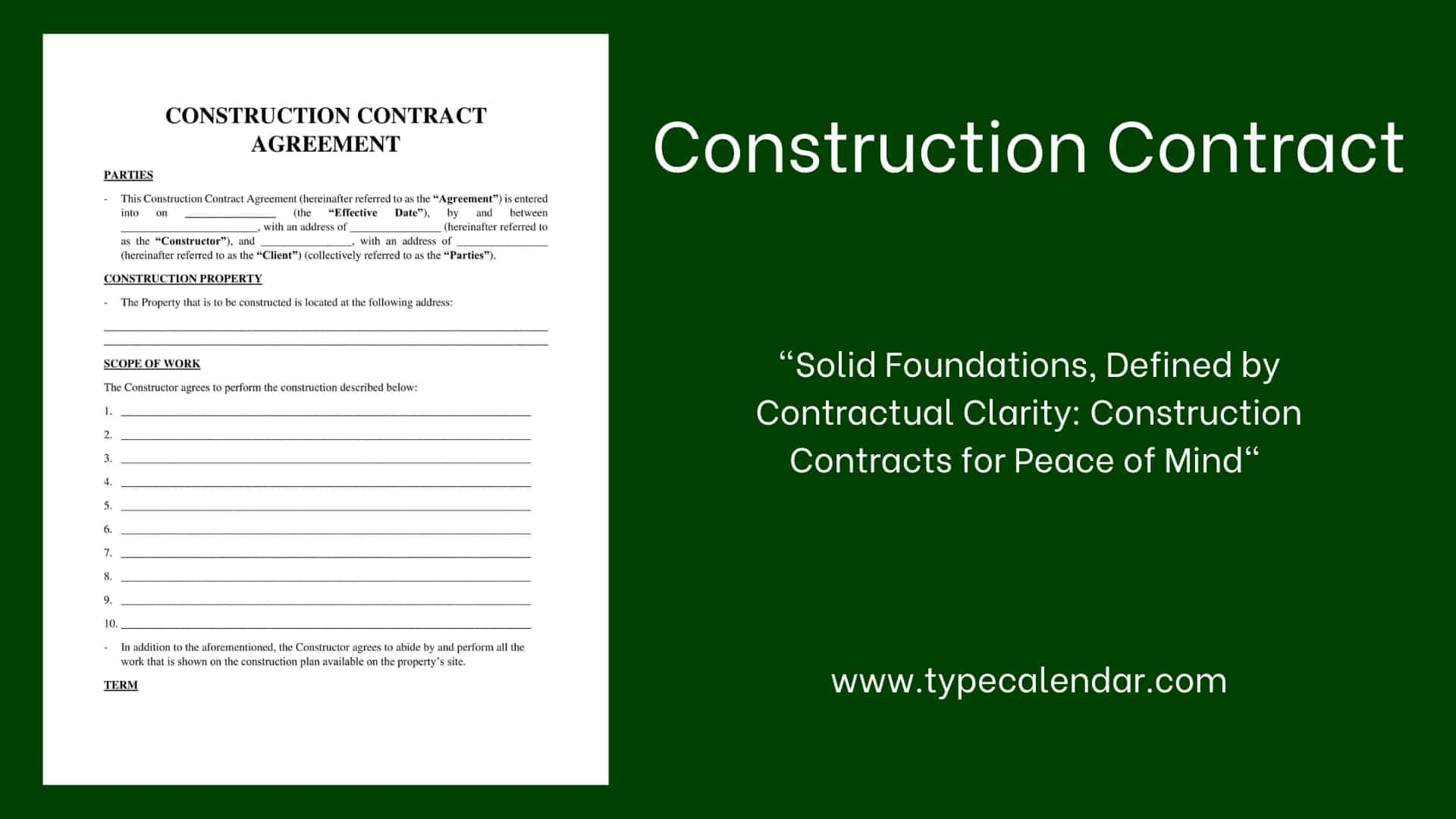 contract agreement forms