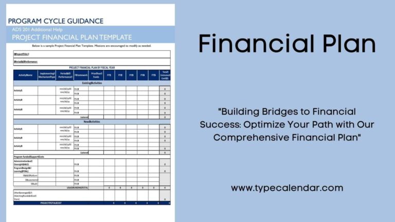 Free Printable Financial Plan Templates Excel PDF Word Business Plan