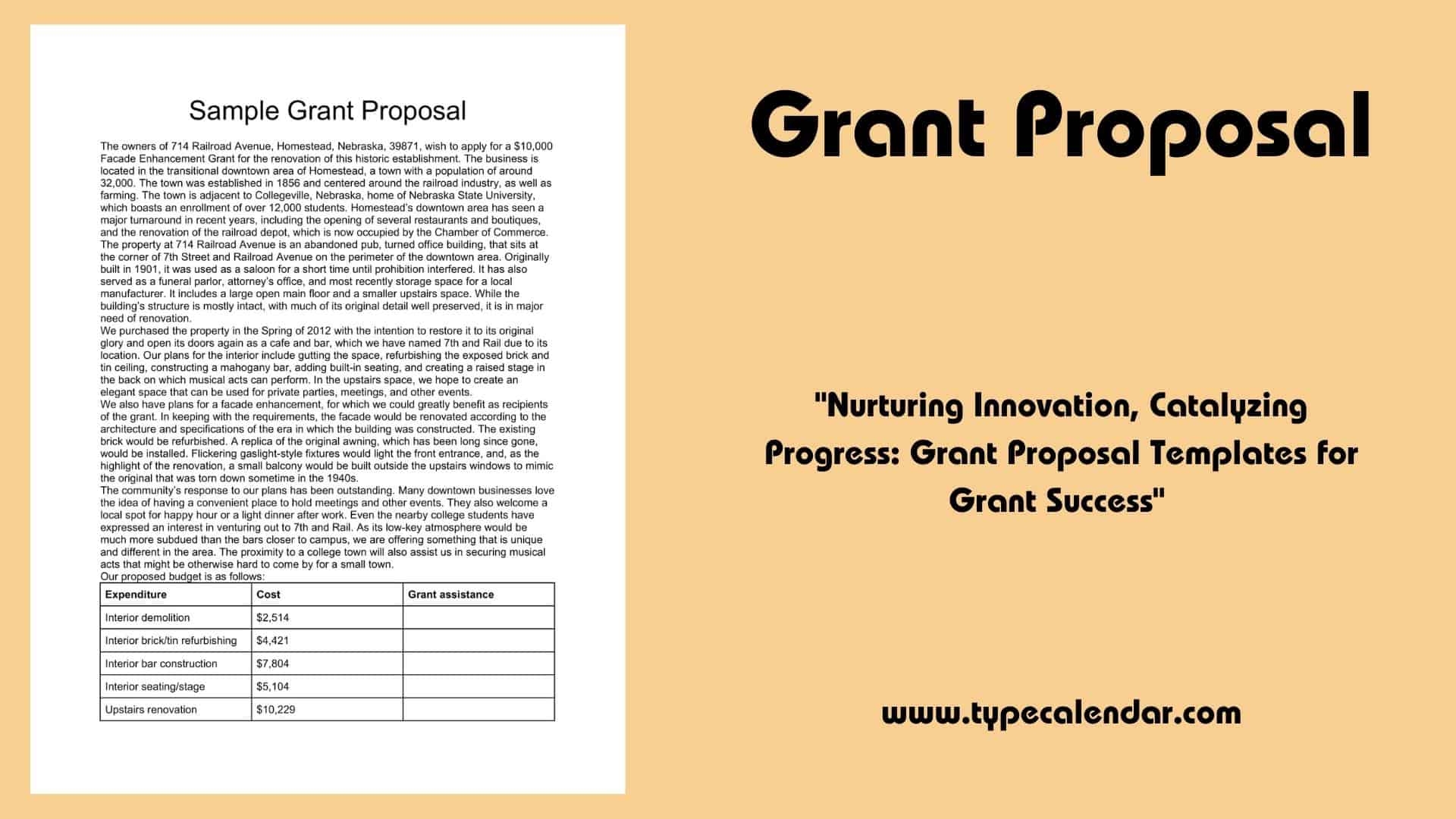 Free Printable Grant Proposal Templates Word PDF For Nonprofit Small Business