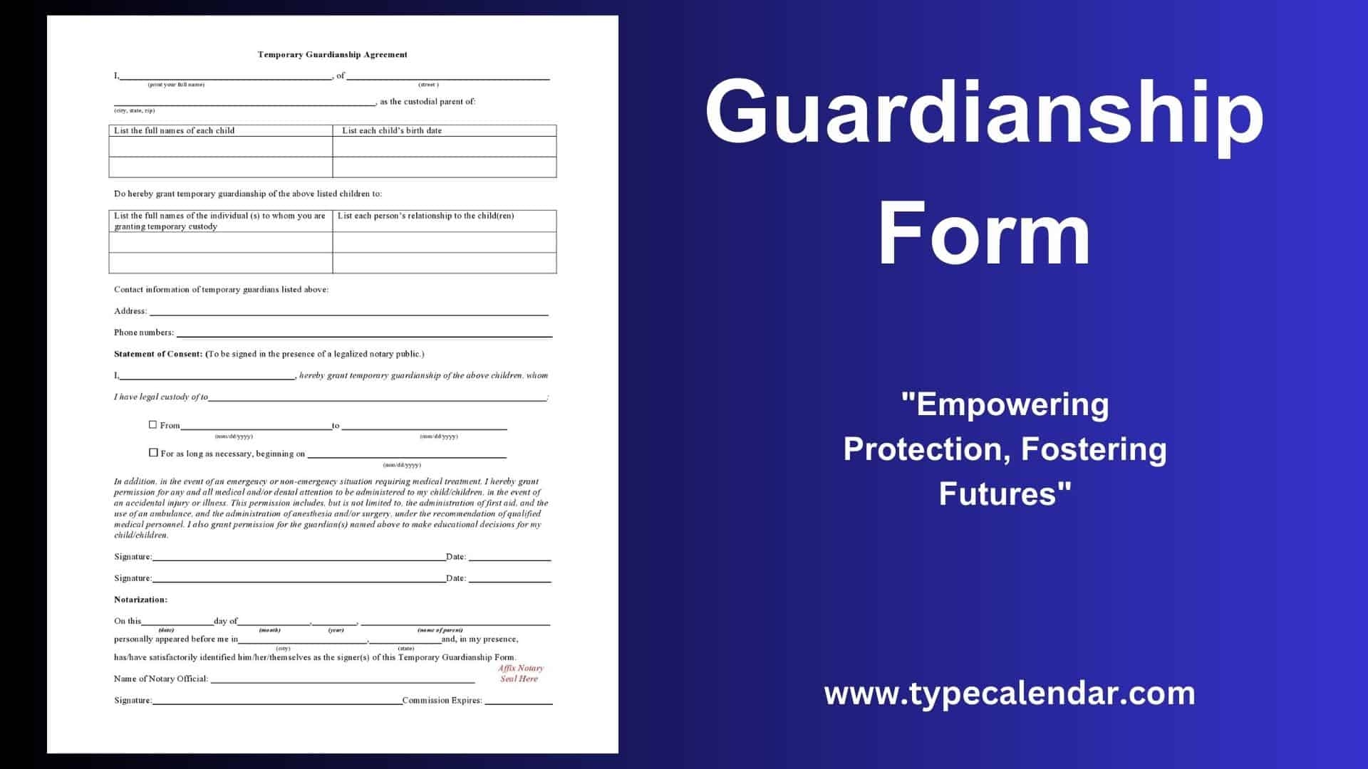 legal guardianship form