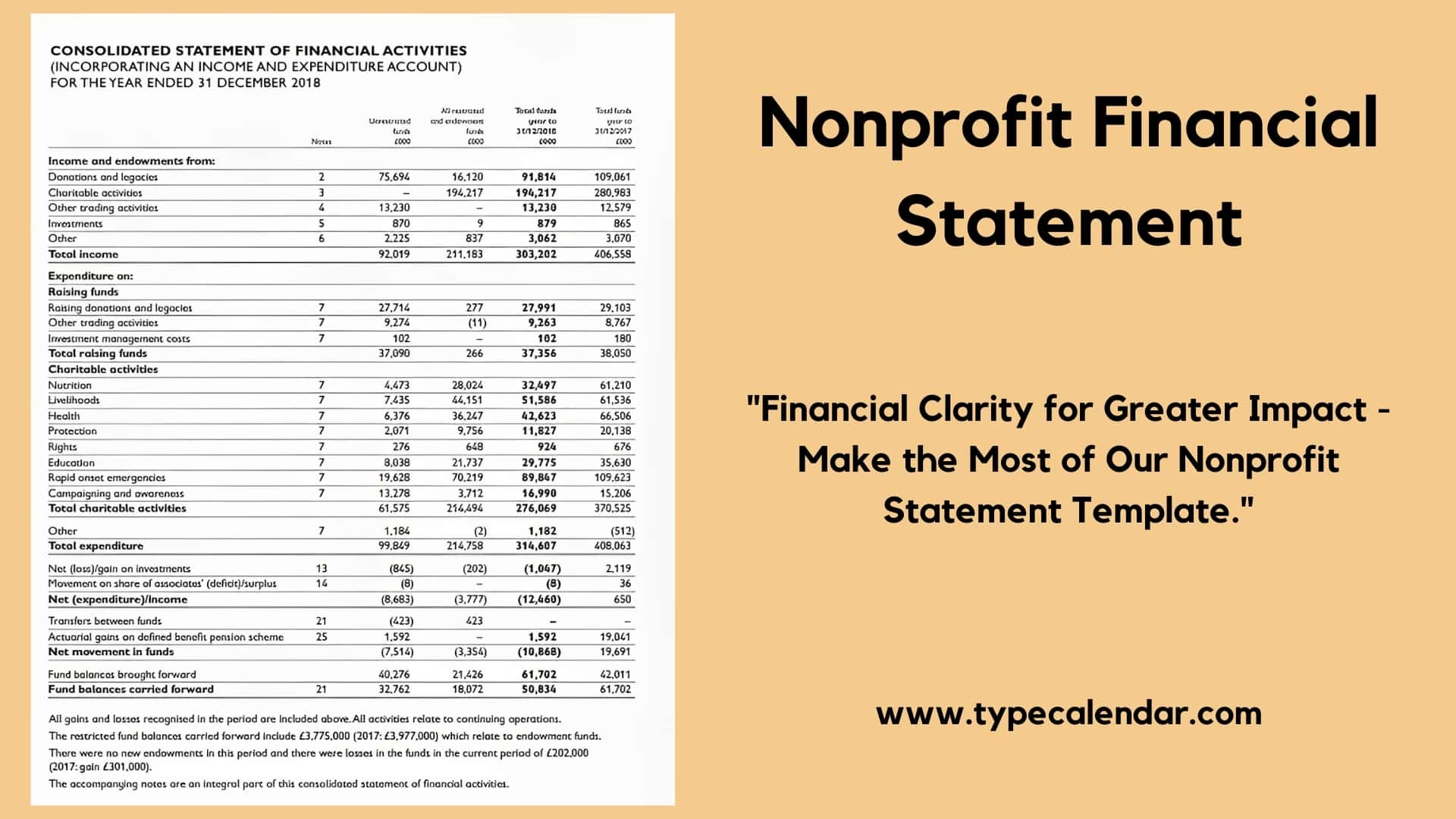 Free Printable Nonprofit Financial Statement Templates Excel 