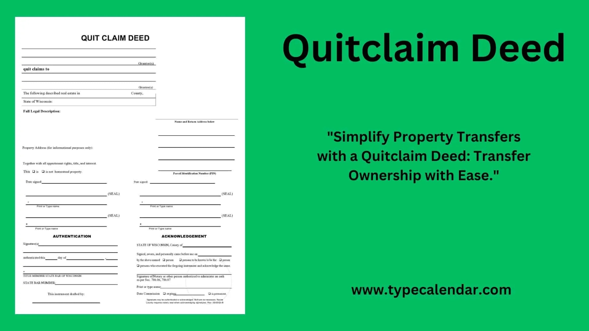 quick claim deed form