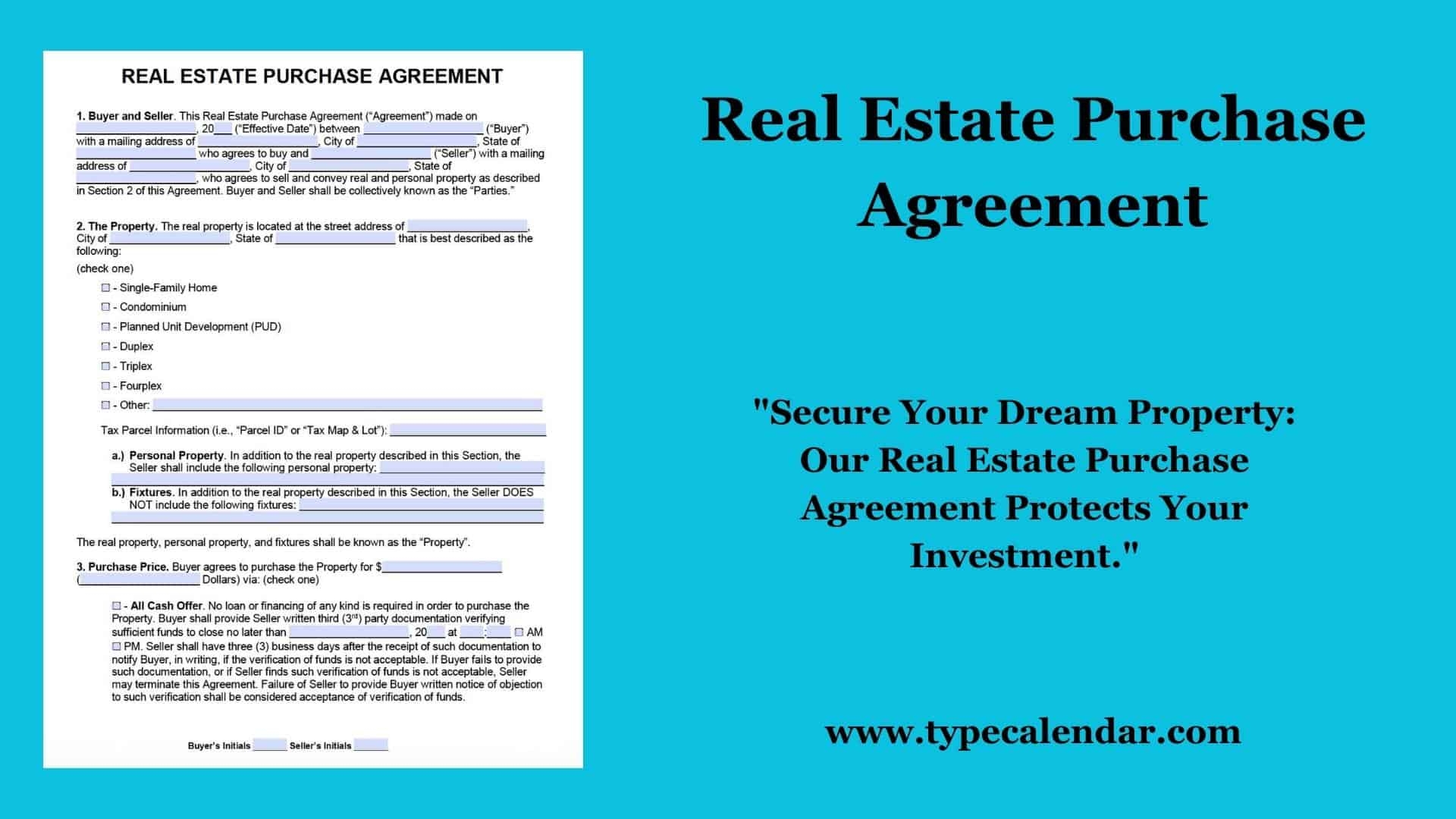real estate purchase form