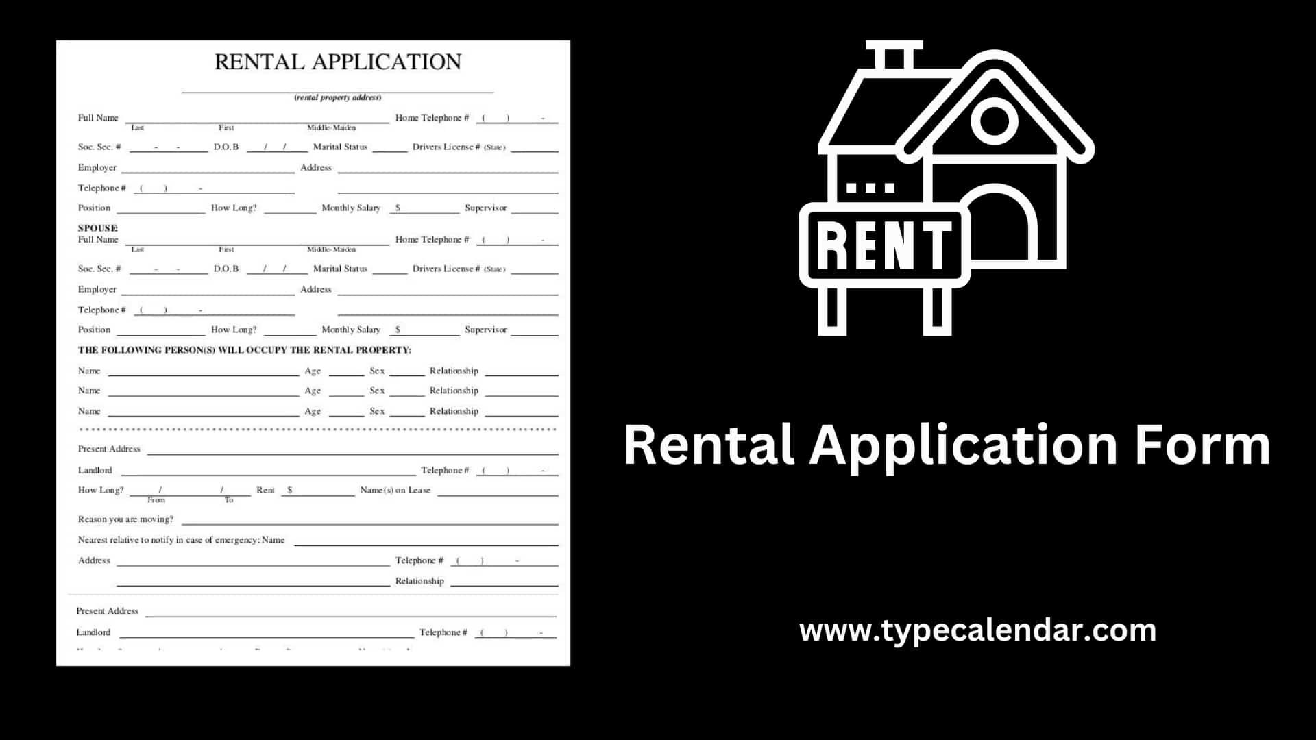 Free Printable Rental Application Form Templates Word PDF Simple Free Printable Rental Application Form Templates Word PDF Simple