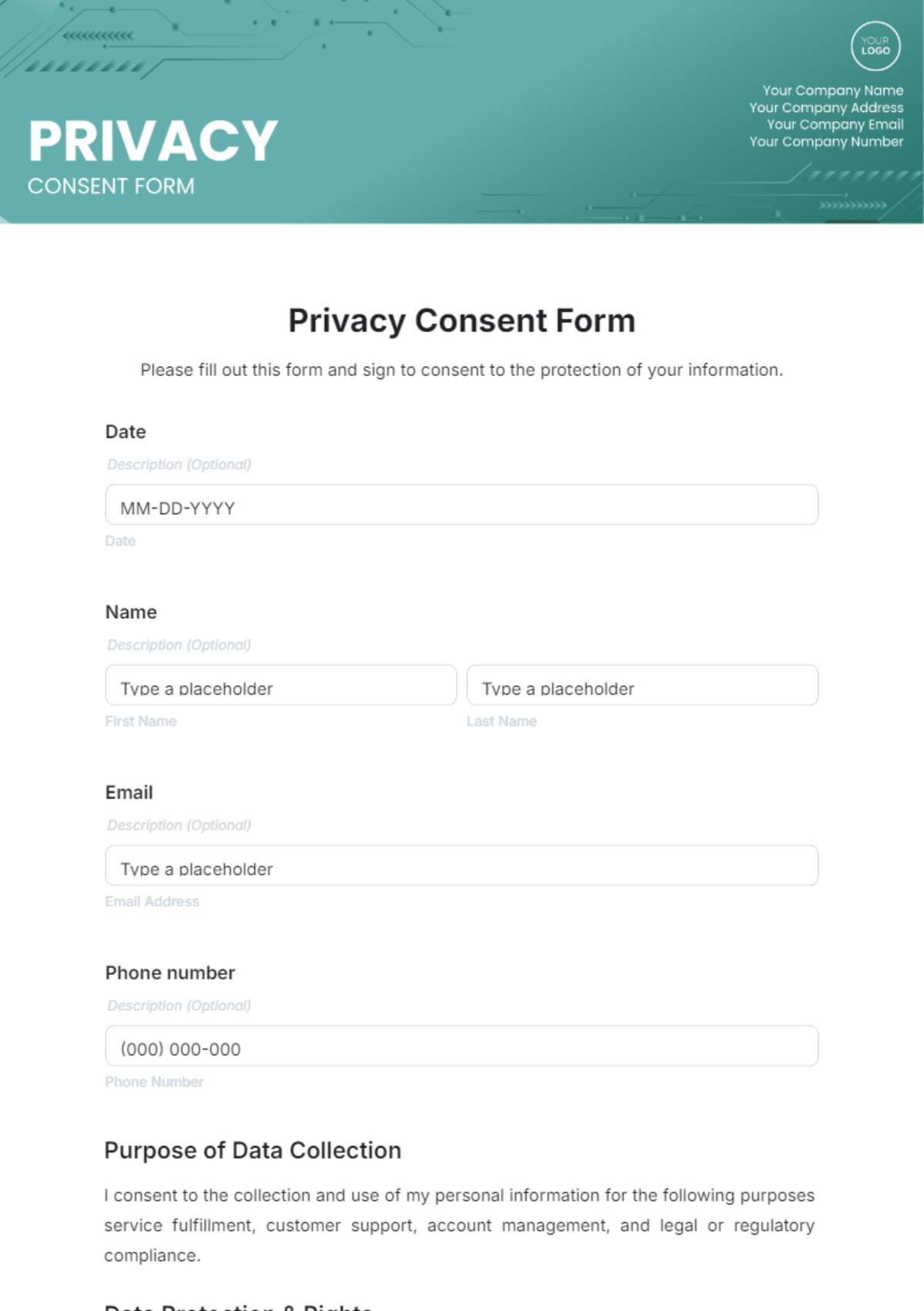 Free Privacy Consent Form Template To Edit Online