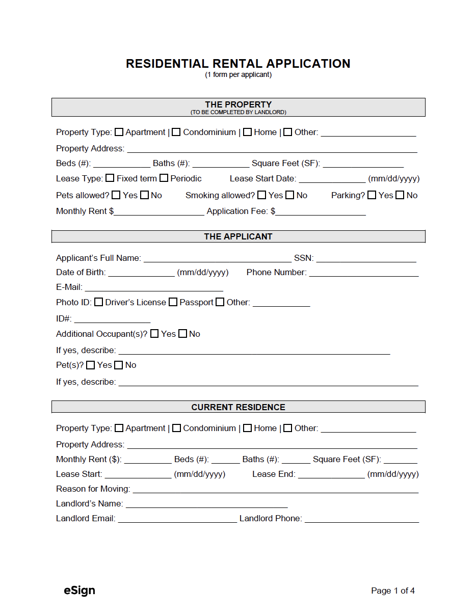 landlord form