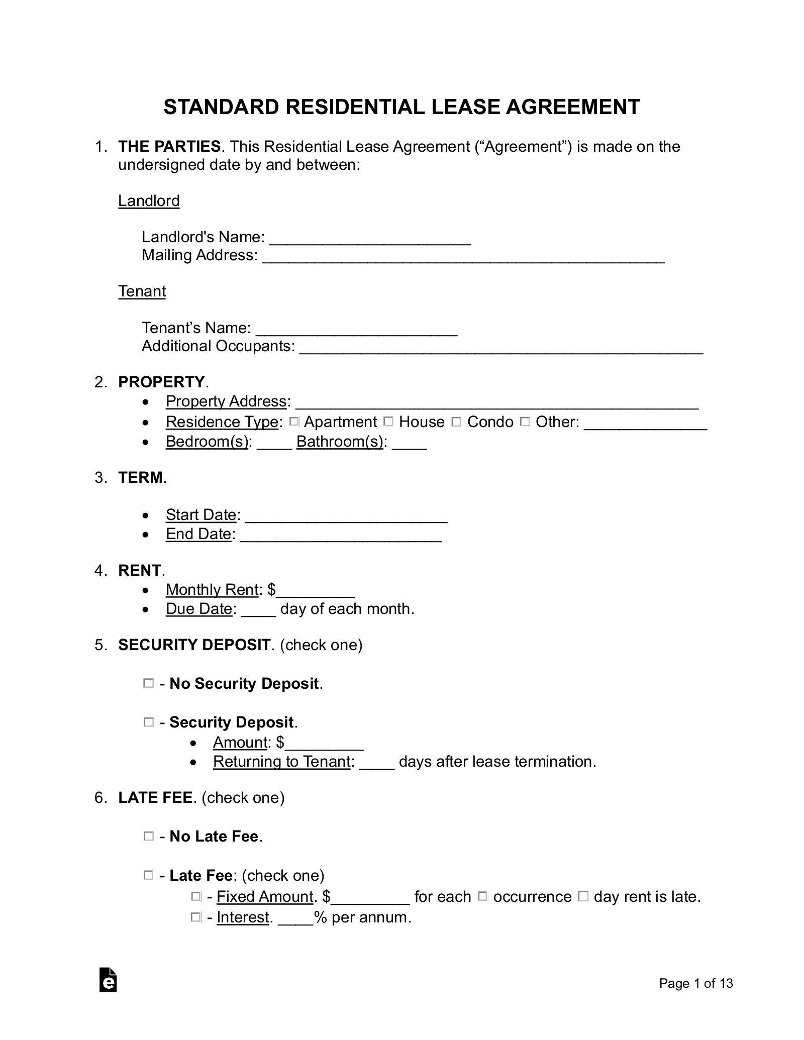 Free Rental Lease Agreement Templates 15 PDF Word EForms Free Rental Lease Agreement Templates 15 PDF Word EForms