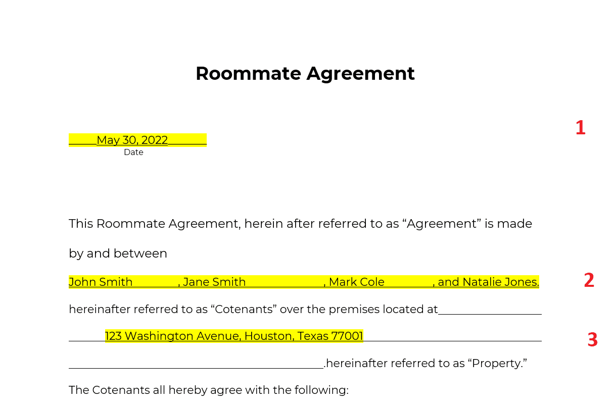 FREE Roommate Agreement Template 2025 PDF Word