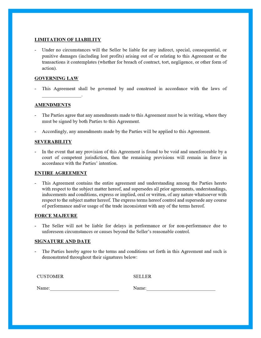 Free Sales Contract Template For Download Free Sales Contract Template For Download