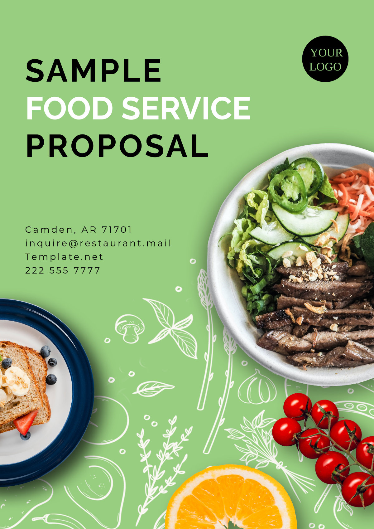 Free Sample Food Service Proposal Template To Edit Online