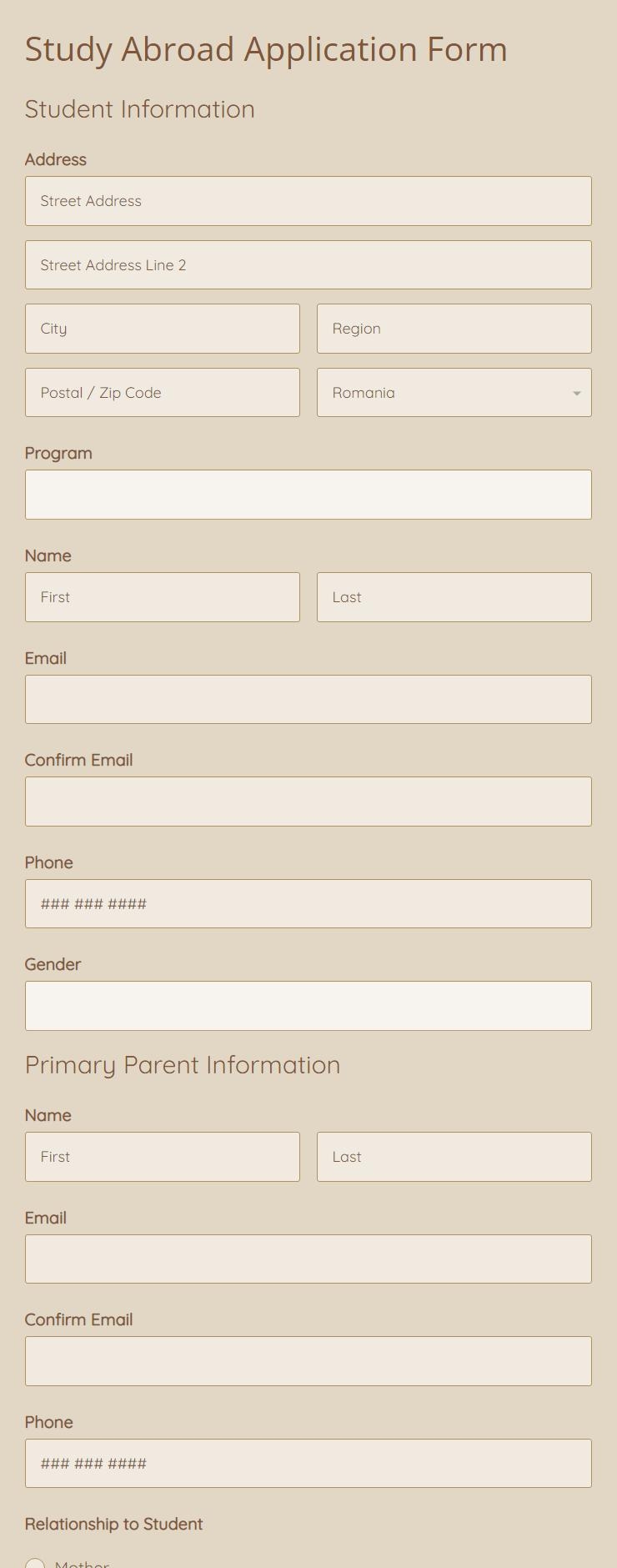 Free School Application Forms Template 123FormBuildr Free School Application Forms Template 123FormBuildr