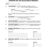 Free Small Estate Affidavit Form PDF Word EForms