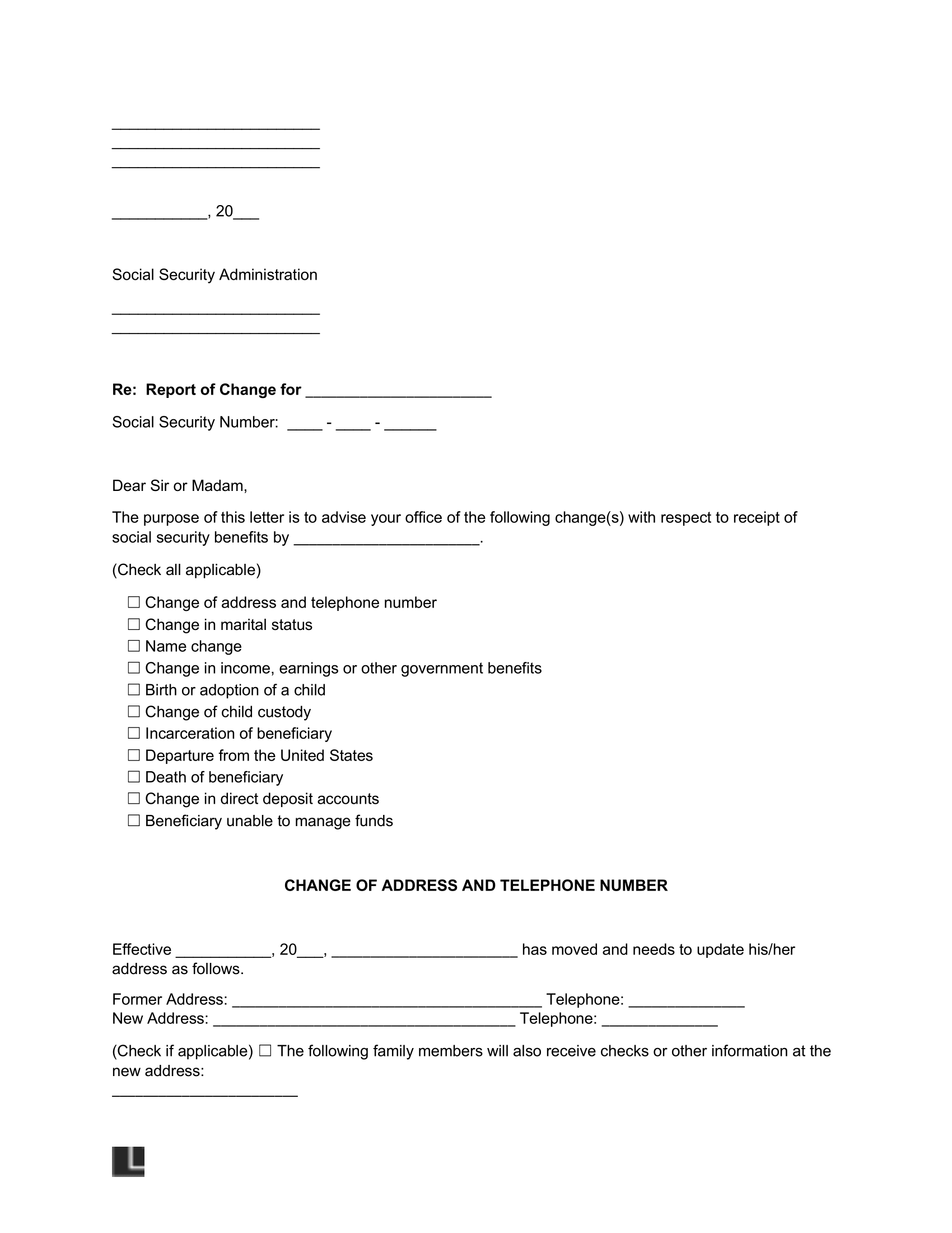 social security form