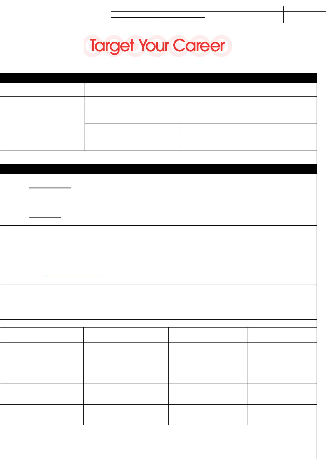 target application form target application form